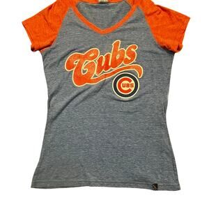 2013‎ Chicago Cubs Womens XL Baseball Tee Raglan Graphic Shirt Vintage Style